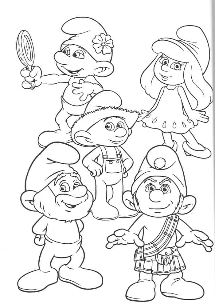 Smurfs Coloring Pages Printable