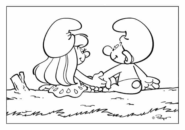 Smurfs Love Coloring Pages