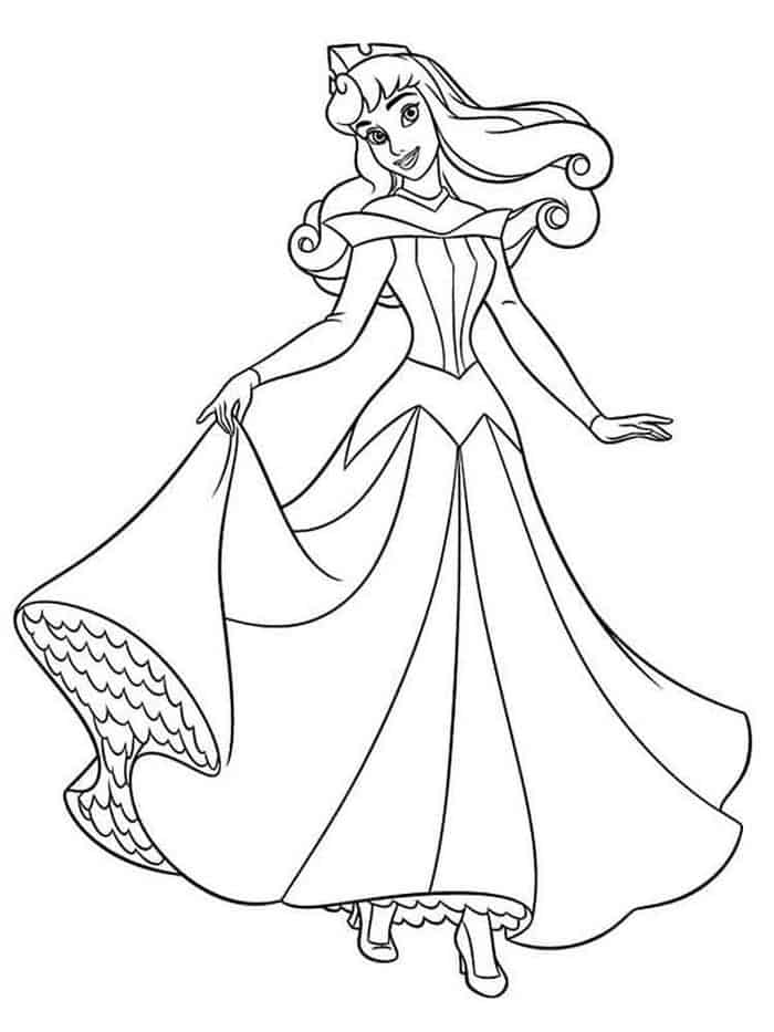 Snow White Sleeping Beauty Belle Coloring Pages