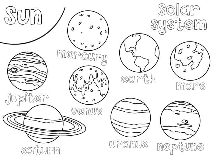 Solar System Coloring Pages For Elementary Students