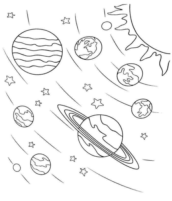Solar System Planets Coloring Pages For Kids