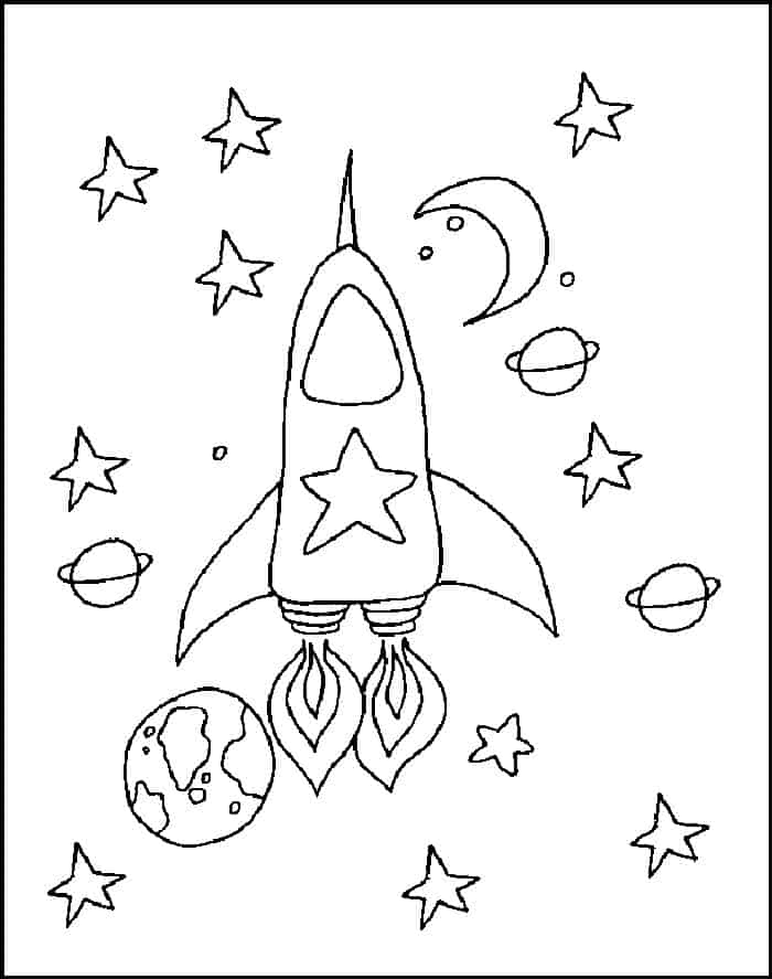 Solar System Preschool Coloring Pages