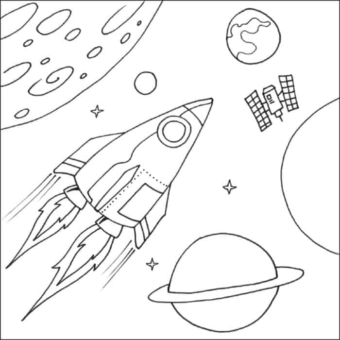 Solar System Profile Coloring Pages