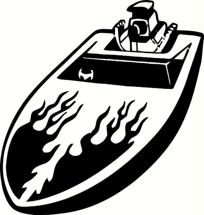 Speed Boat Coloring Pages