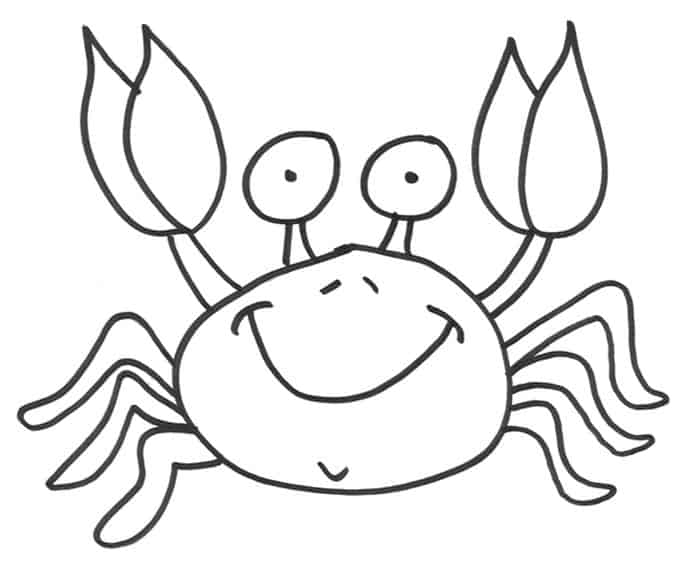 Summer Crab Coloring Pages