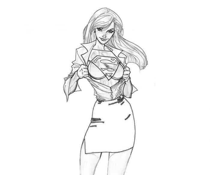Supergirl Coloring Pages 10 12