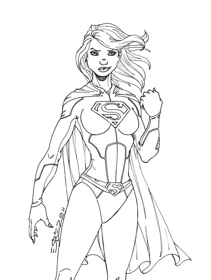 Supergirl Coloring Pages Of Her Name