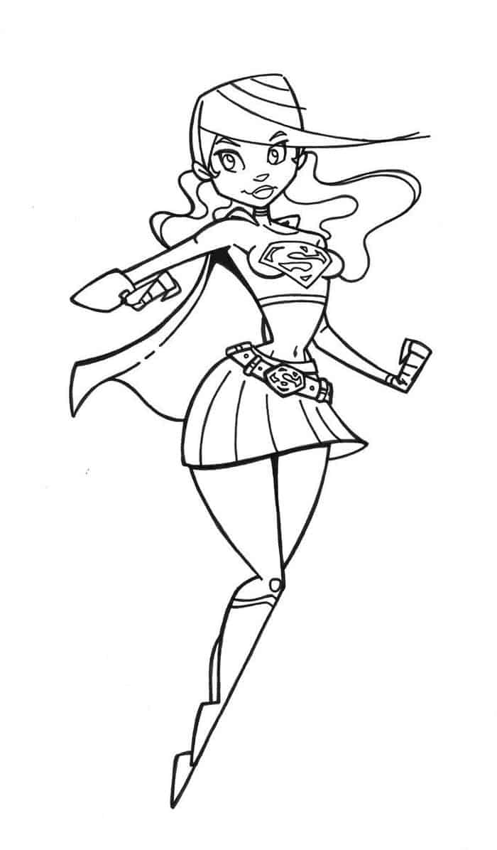 Supergirl Superhero Coloring Pages