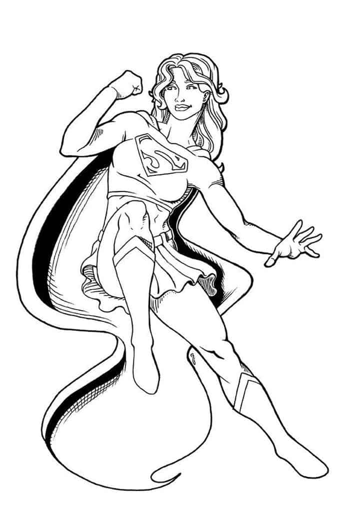 Supergirl With The S Coloring Pages