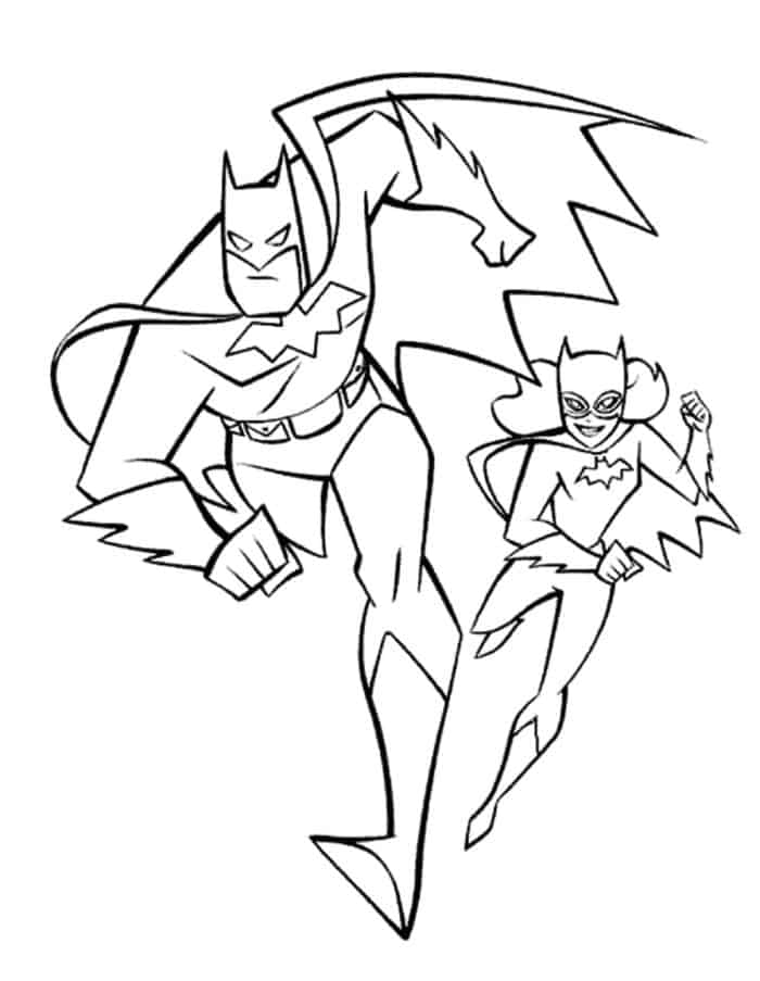 Superhero Batgirl Coloring Pages