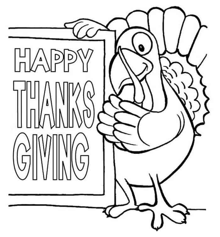Thanksgiving Turkey Feathers Coloring Pages