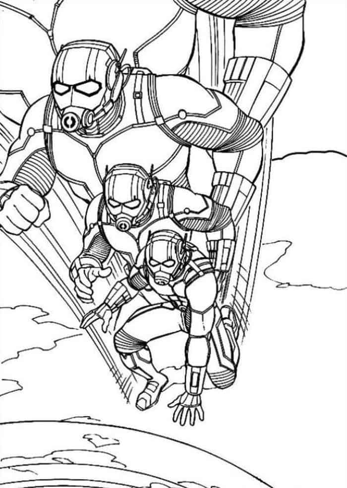 The Back Of Ant Man Mask Coloring Pages