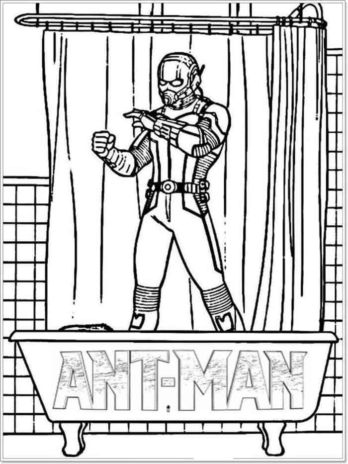 The Bak Of Ant Man Mask Coloring Pages