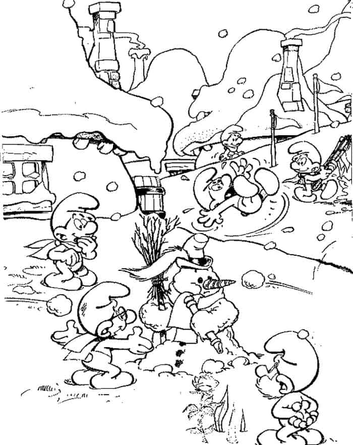 The Smurfs Characters Coloring Pages