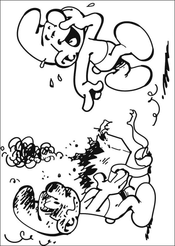 The Smurfs Coloring Pages Jokey