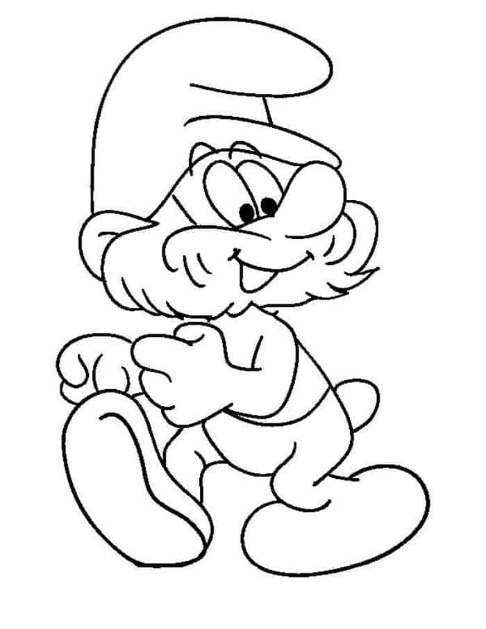 The Smurfs Coloring Pages Of Papa