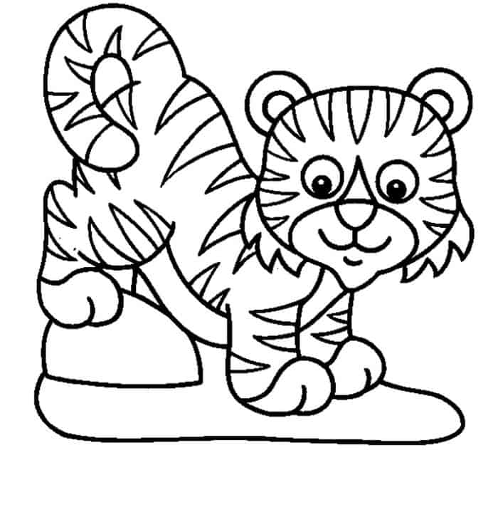 Tiger Coloring Pages For Preschool