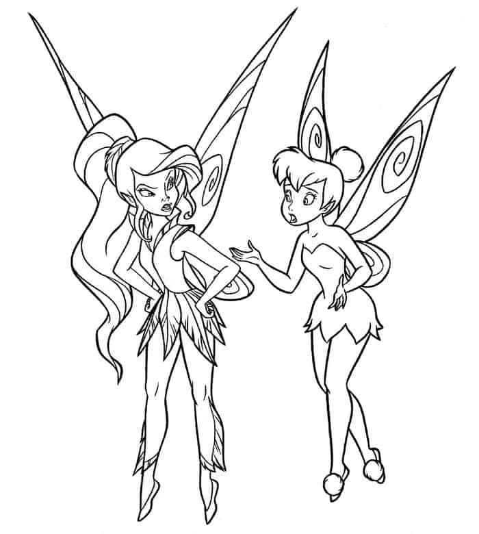 Tinkerbell And Fairy Friends Coloring Pages