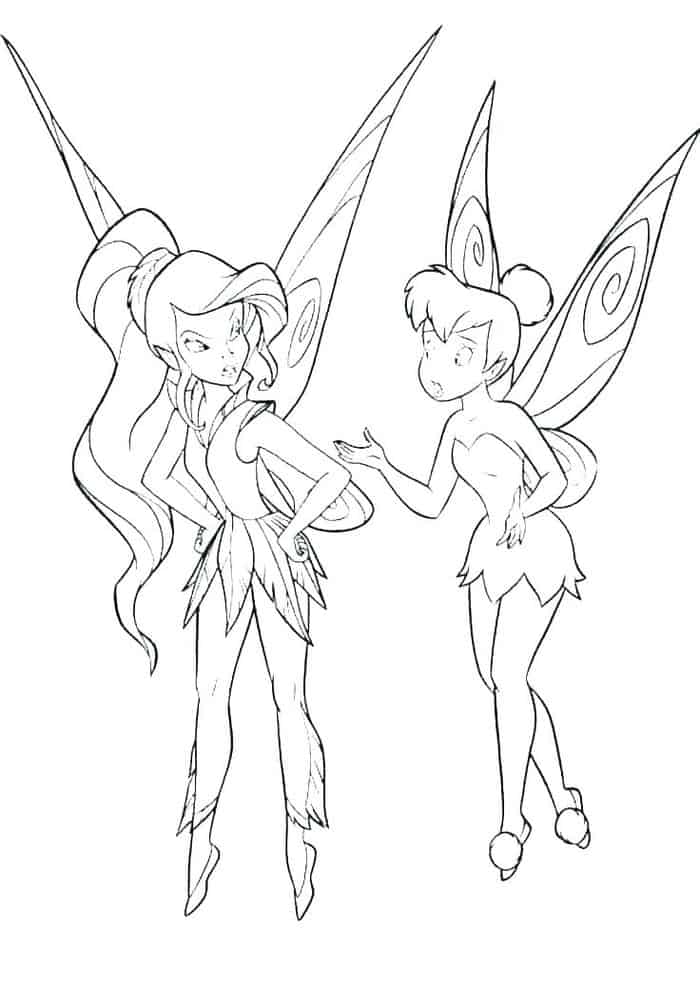 Tinkerbell And Fawn Coloring Pages