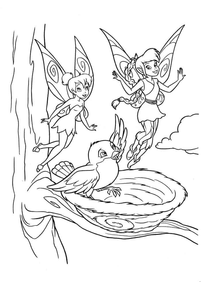 Tinkerbell Easter Coloring Pages