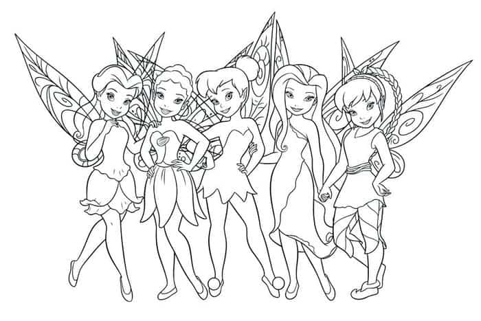 Tinkerbell Pixie Hollow Coloring Pages