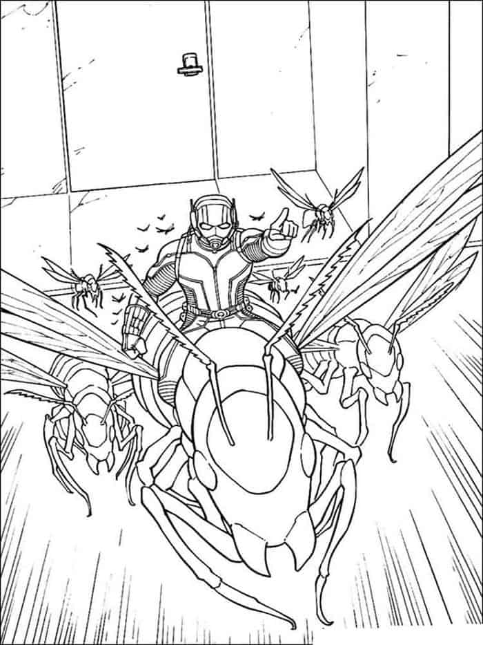Tiny Ant Man Coloring Pages Free