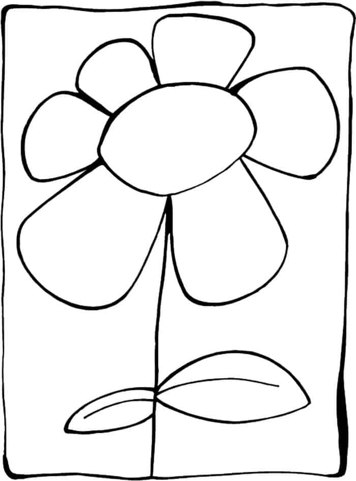 Toddler Coloring Pages Free Sunflower