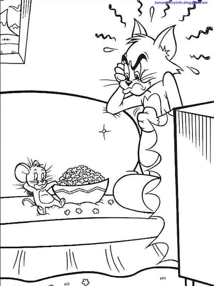 Tom And Jerry Coloring Pages Aesthetic