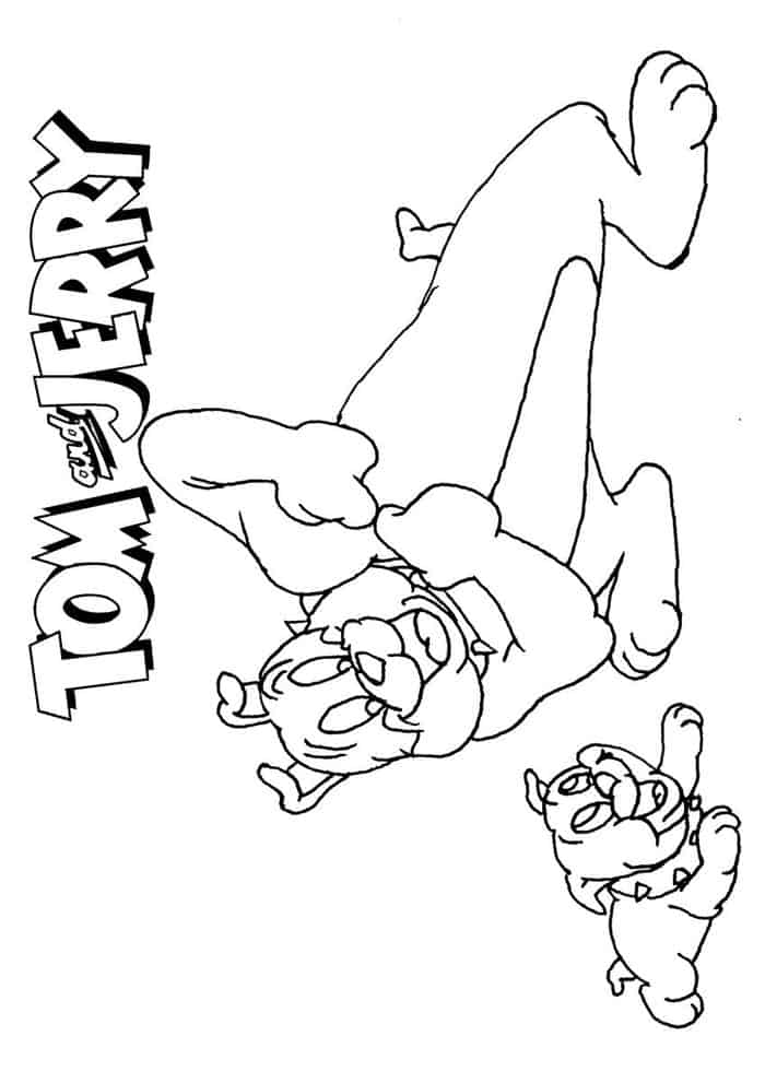 Tom And Jerry Coloring Pages Spike