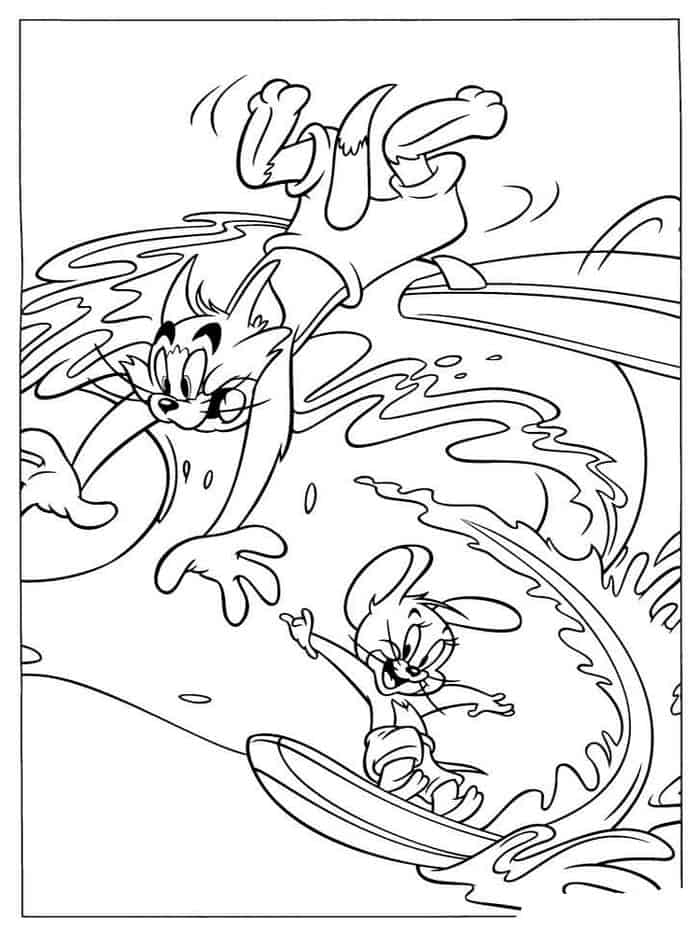 Tom And Jerry Coloring Pages Tom