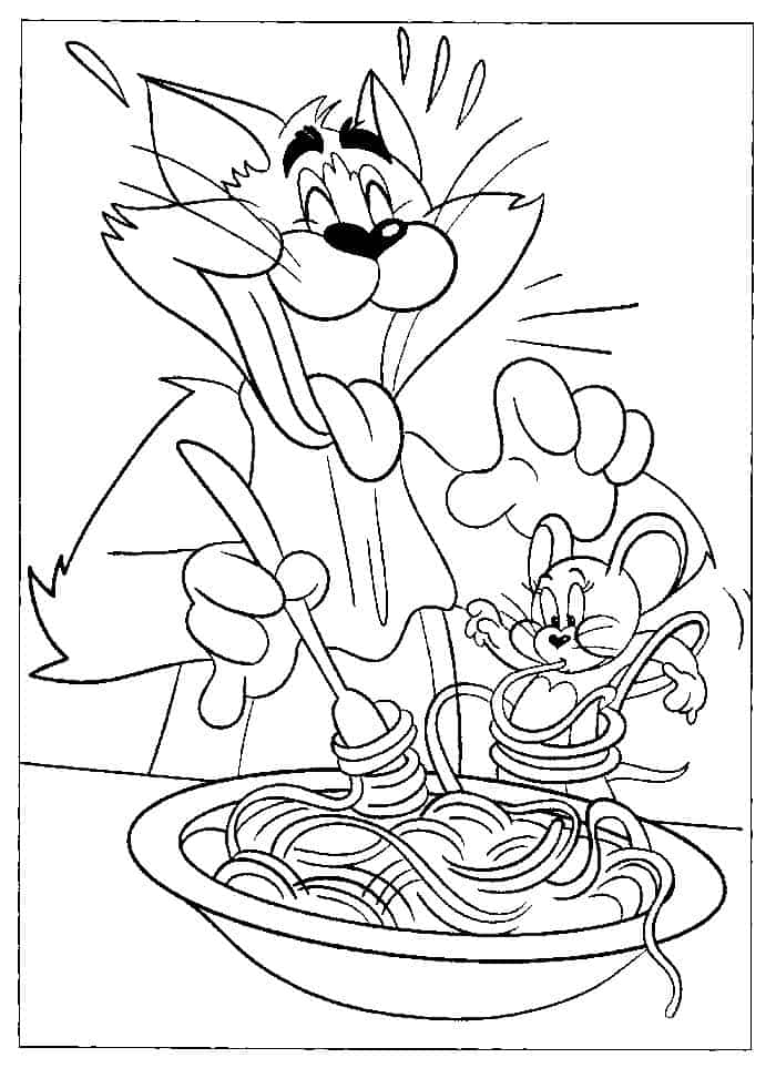 Tom And Jerry Free Coloring Pages