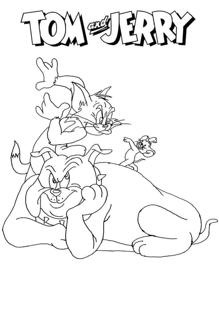Tom And Jerry Spike And Tyke Coloring Pages