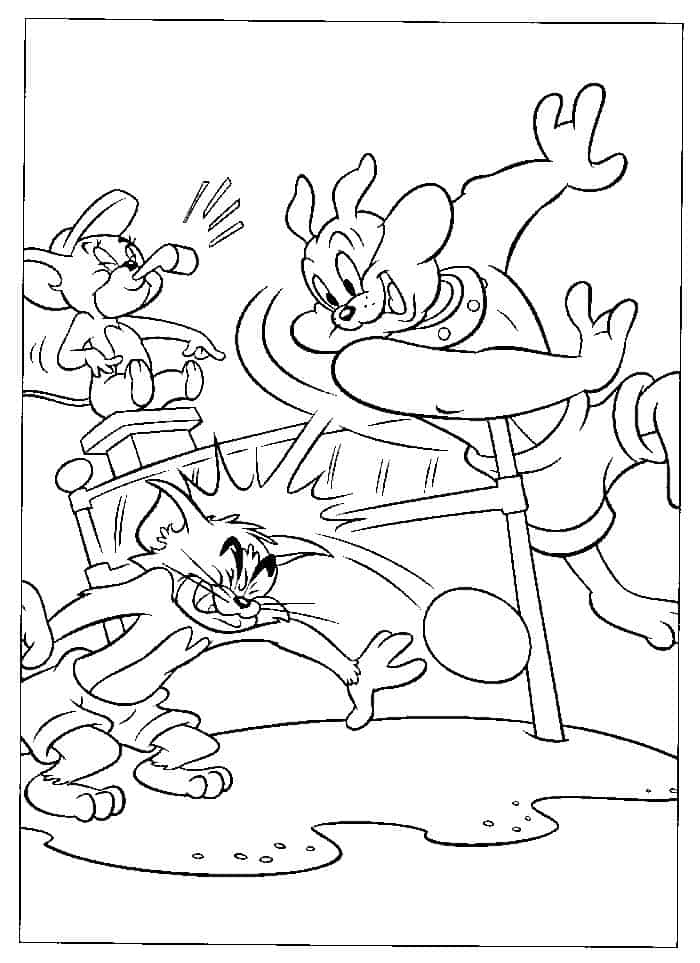 Tom And Jerry Spike Coloring Pages