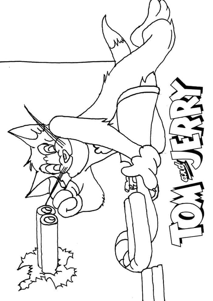 Tom From Tom And Jerry Coloring Pages