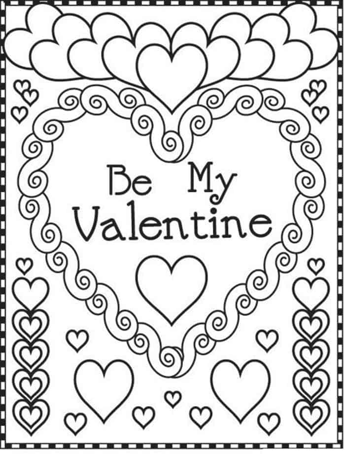 Valentines Day Adult Coloring Pages