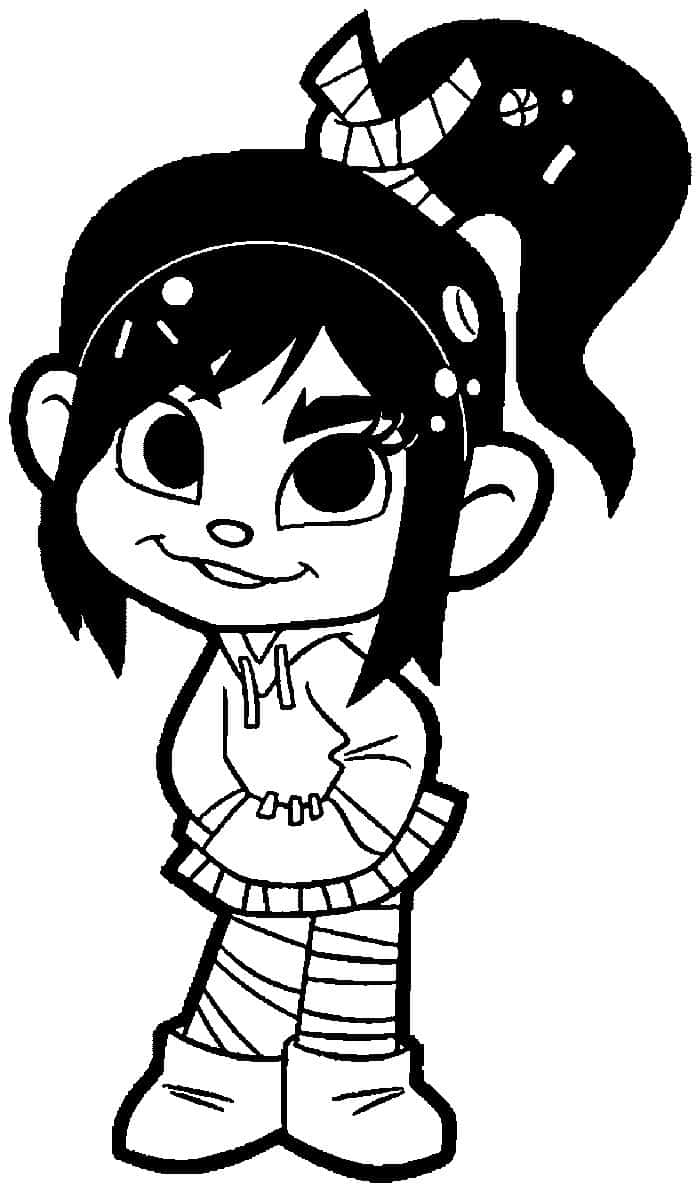 Vanellope Of Wreck It Ralph Coloring Pages