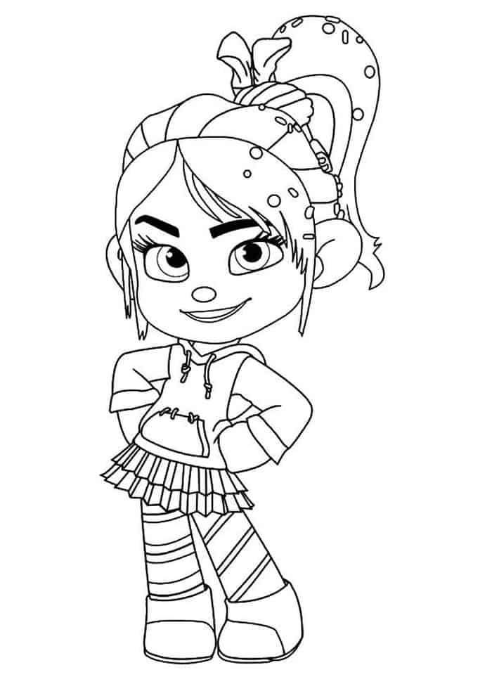 Vanellope Wreck It Ralph Coloring Pages