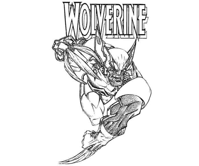 Wolverine Free Coloring Pages