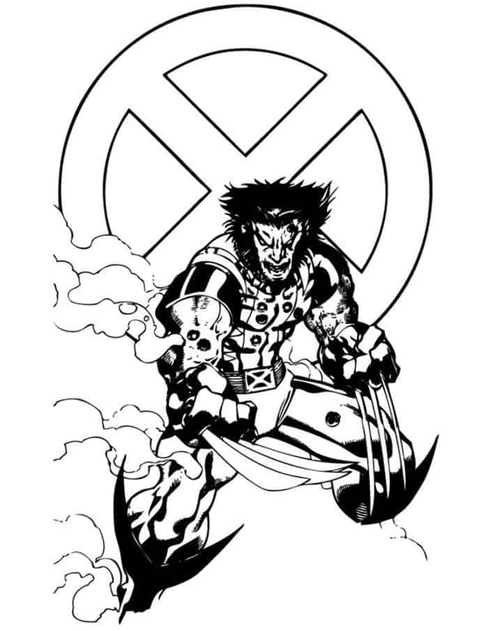 Wolverine Logo Coloring Pages