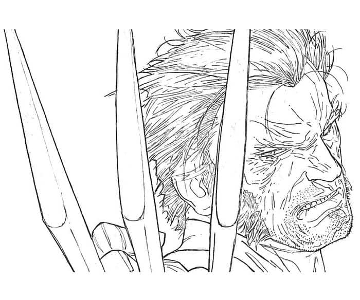 Wolverine With Sheathed Claws Coloring Pages