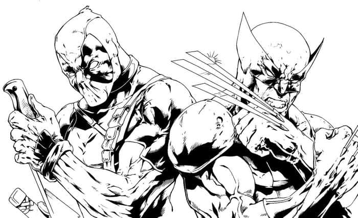 Wolverinedeadpool Coloring Pages Free