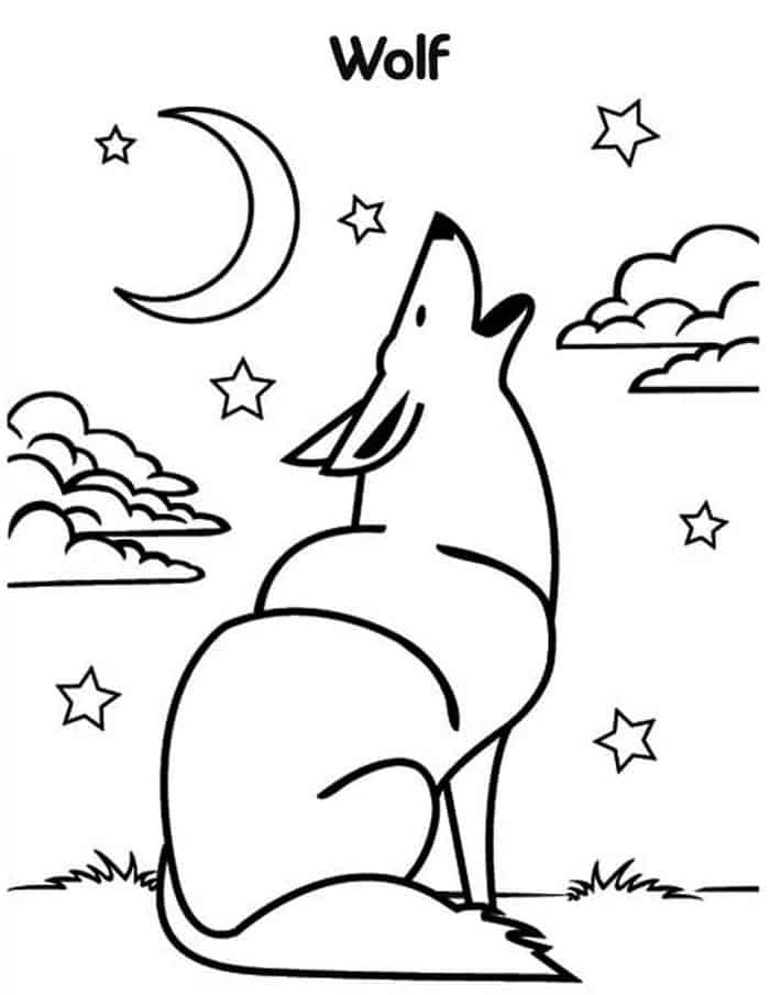 Wolves Coloring Pages For Kids