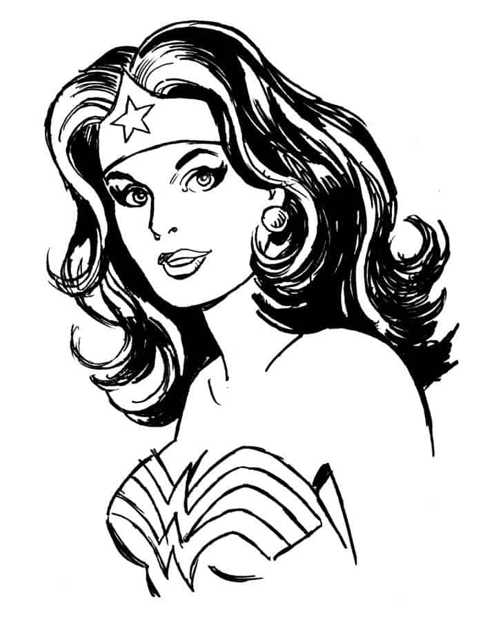 Wonder Woman Coloring Pages For Kids Free