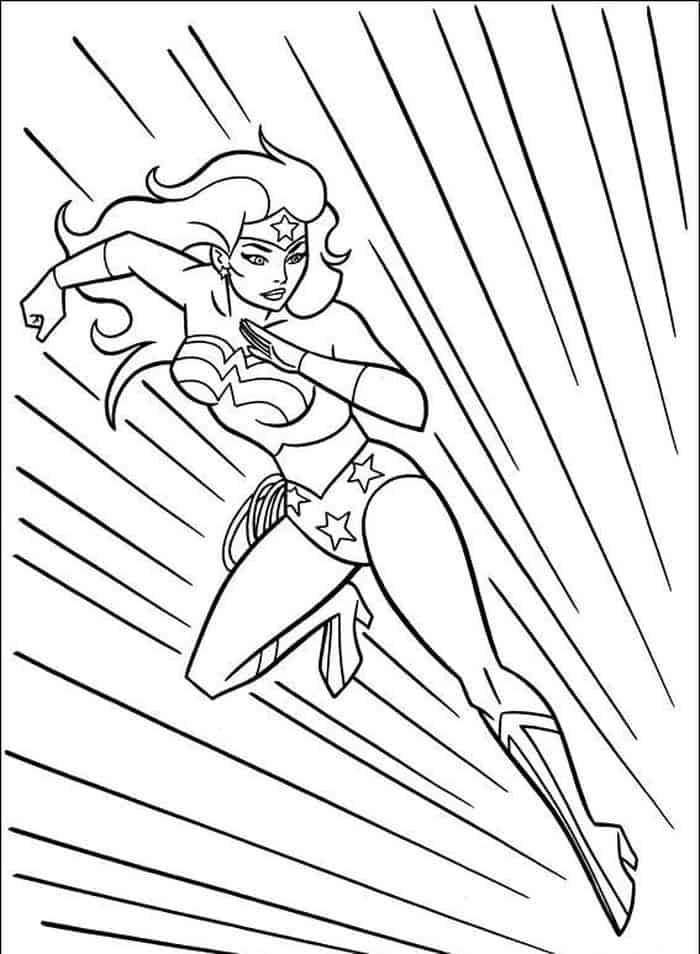 Wonder Woman Coloring Pages Printable Free