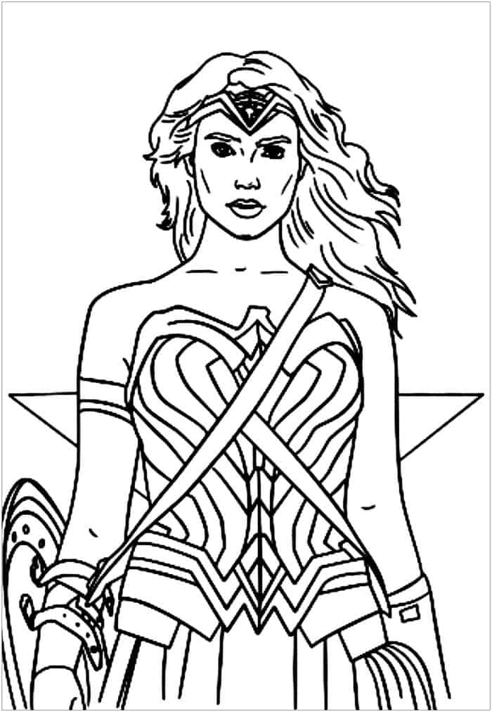 Wonder Woman Free Coloring Pages