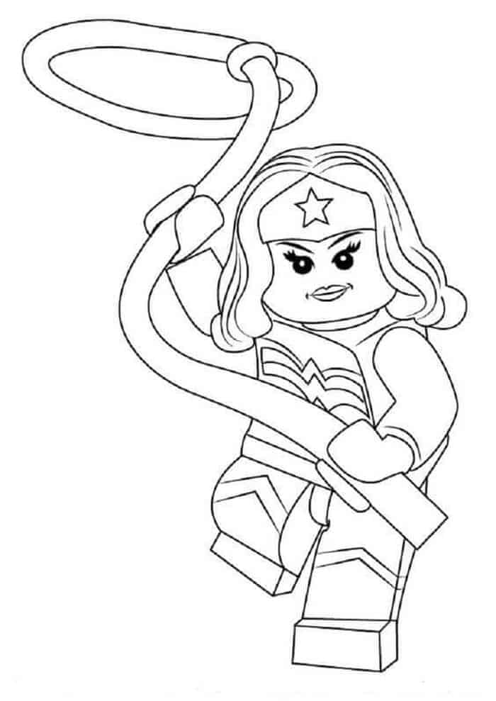 Wonder Woman Lego Coloring Pages