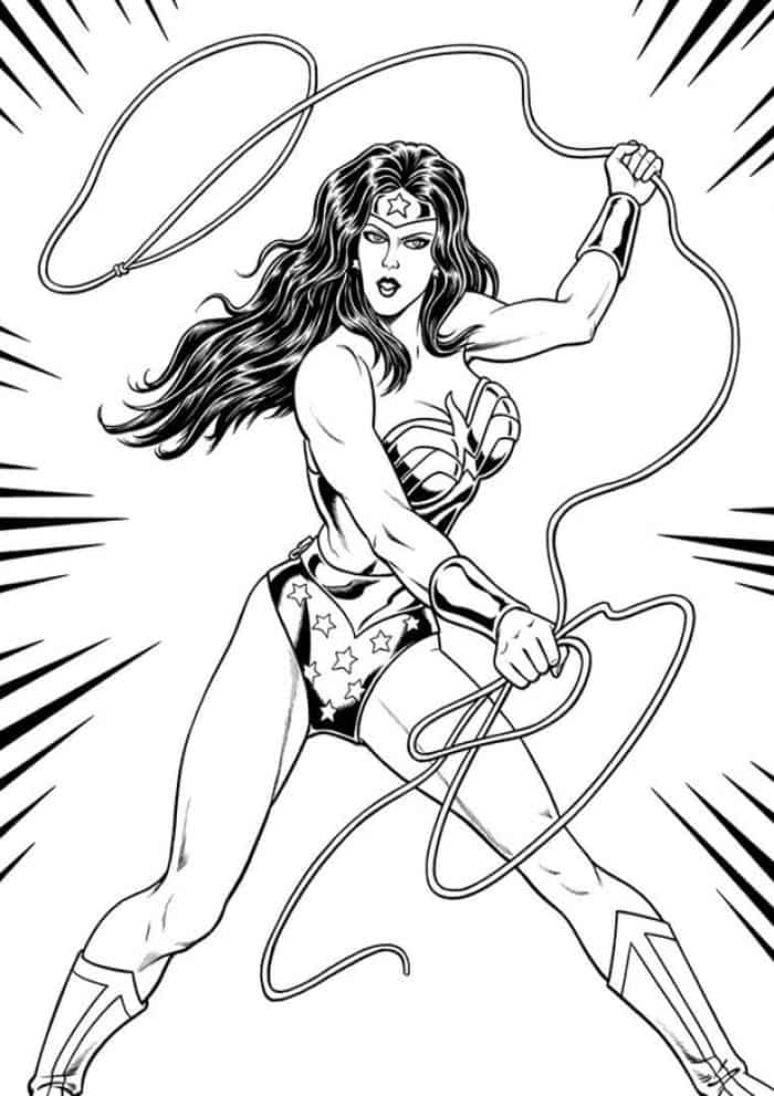 Wonder Woman Prinrable Coloring Pages