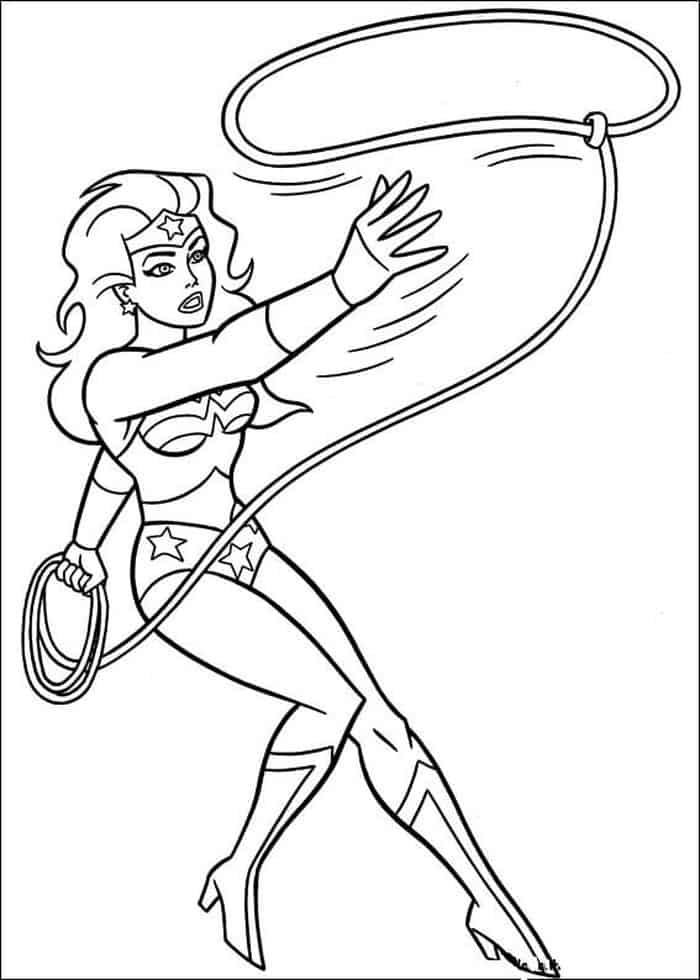 Wonder Woman Stars Coloring Pages