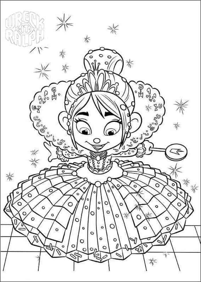 Wreck It Ralph 2 Princess Coloring Pages
