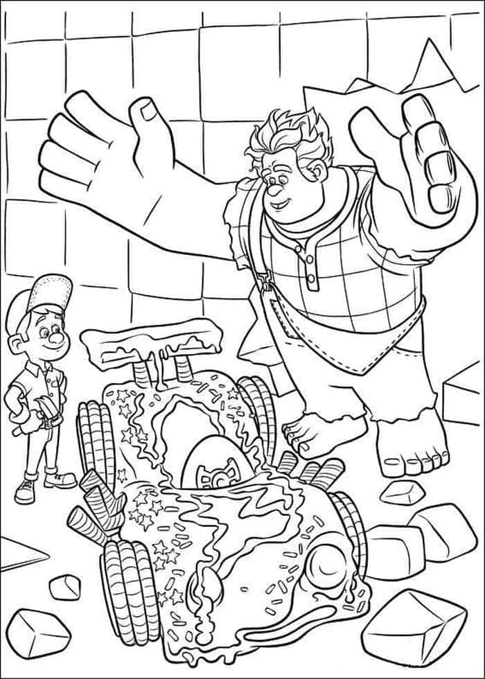 Wreck It Ralph Arcade Coloring Pages